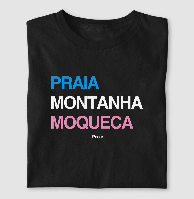 Camiseta | Praia, Montanha, Moqueca