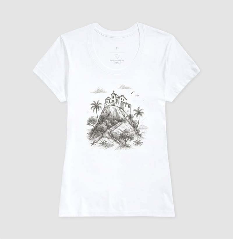 Camiseta | Convento da Penha a lápis.