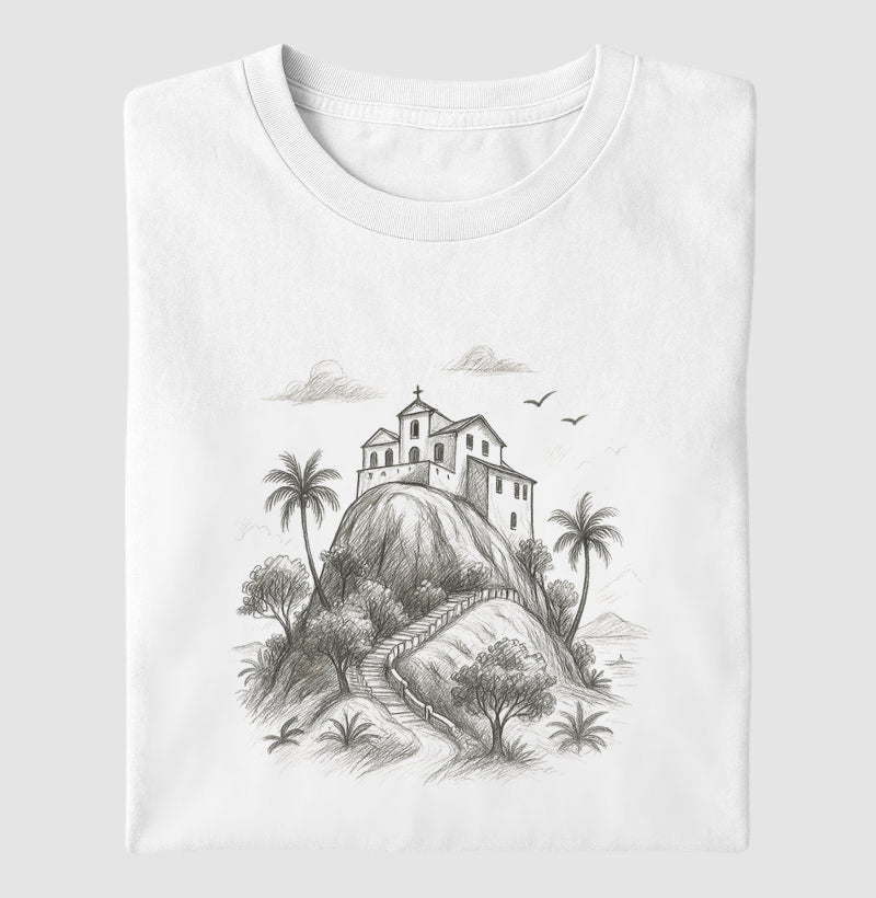 Camiseta | Convento da Penha a lápis.