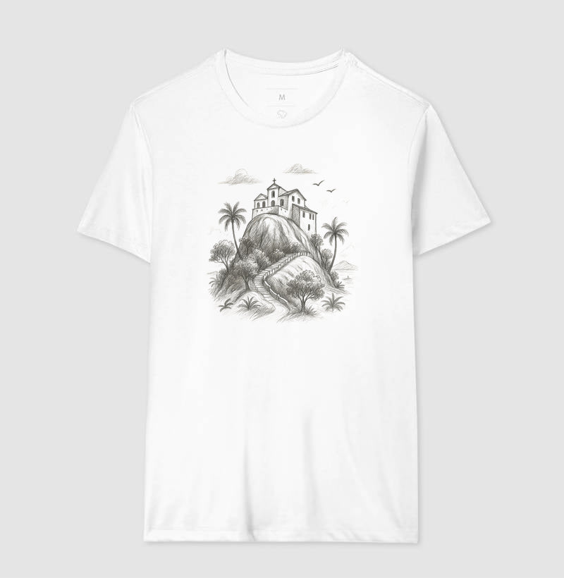 Camiseta | Convento da Penha a lápis.